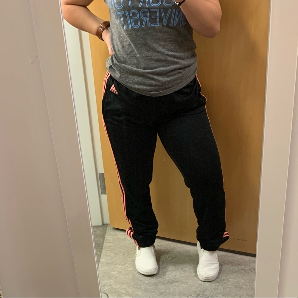 Adidas black joggers